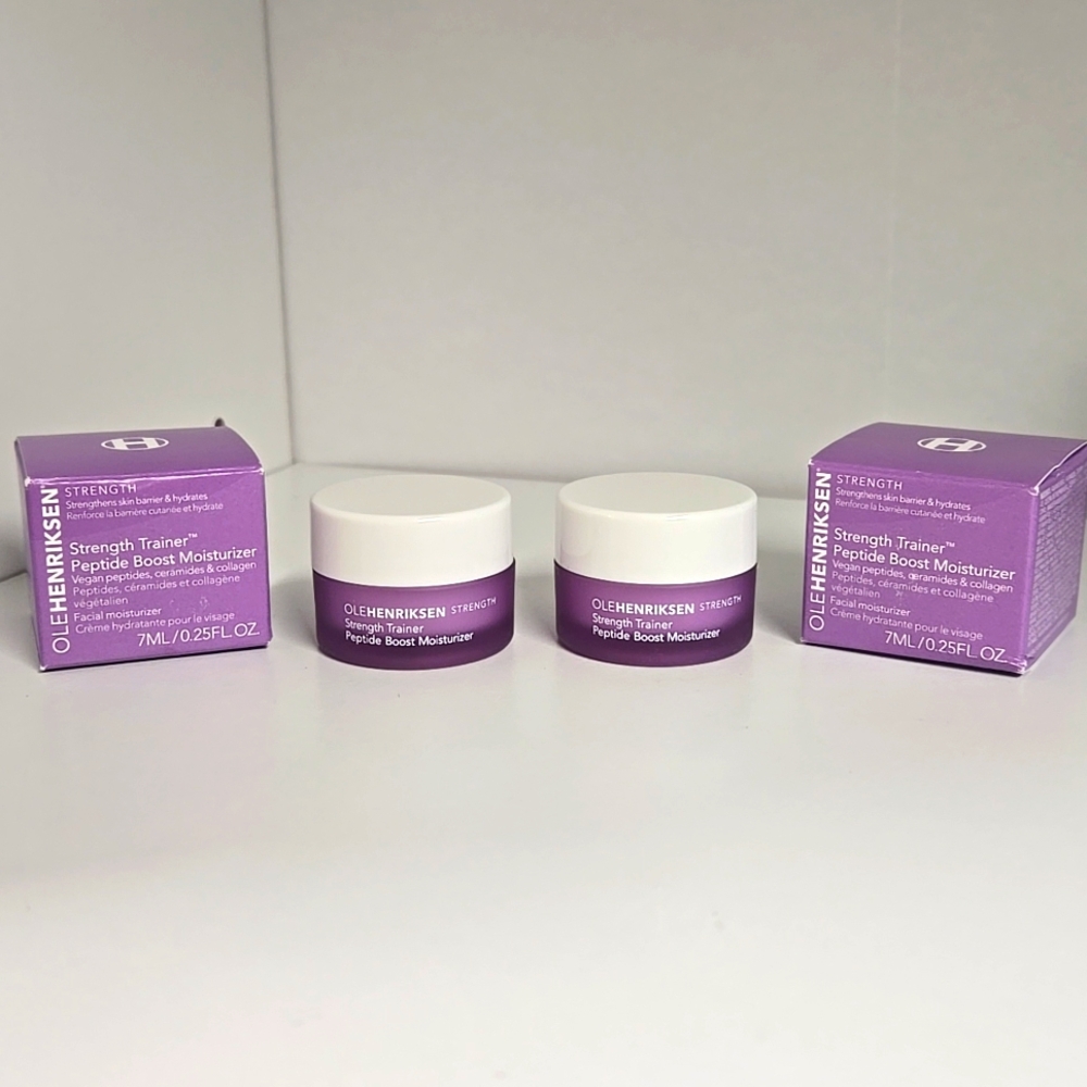 Ole Henriksen Strength Trainer Peptide Boost Moisturizer - 7ml. NIB You Get Both